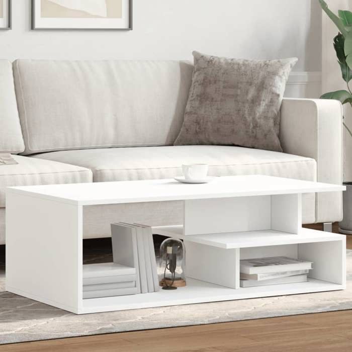 VidaXL Coffee Table White 102x55x35 Cm Engineered Wood, Side Table, Living Room Table, Accent Table, End Table, 848010