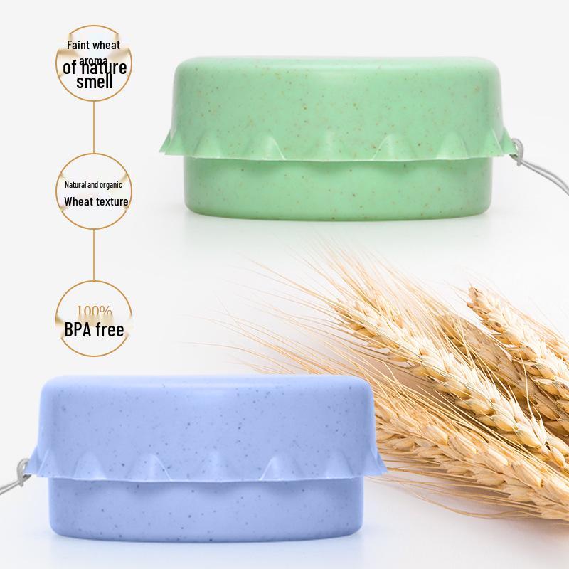 Custom Printed Portable Wheat Straw Telescopic Mouthwash Cup