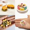 100 Pieces Miniature Food Drink Bottles Toys Dollhouse Pretend Play Kitchen Cooking Game Party Accessories Toys Hamburger Cake Pizza Doll House