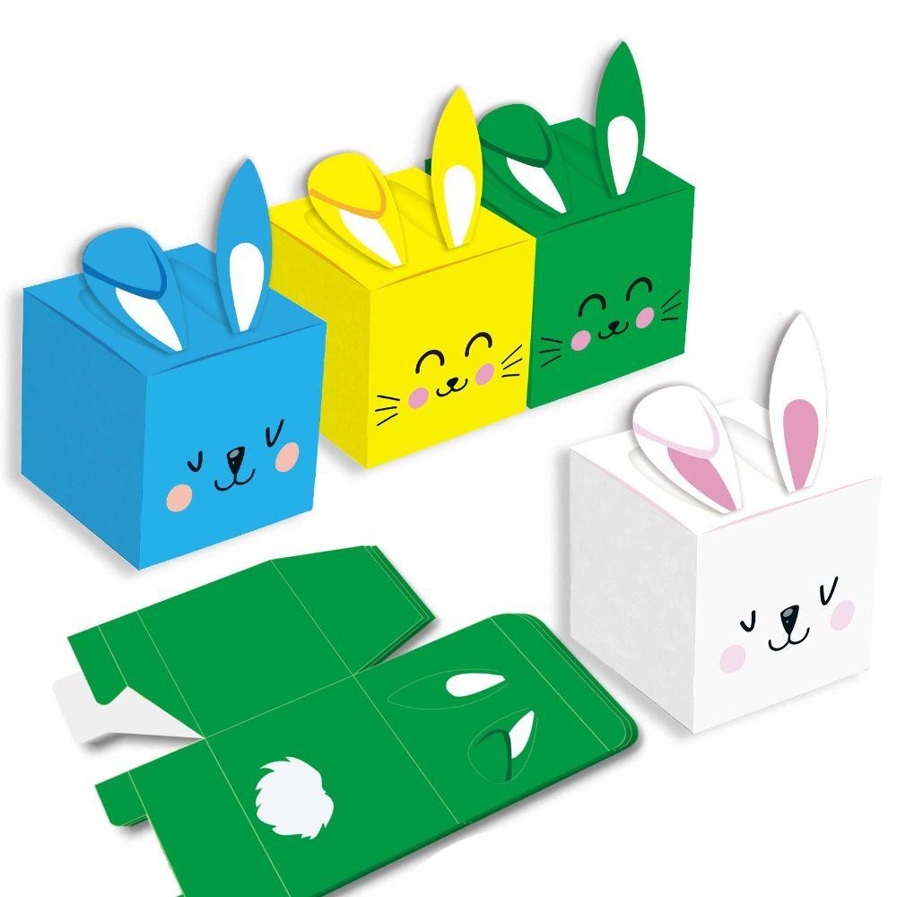 12pcs DIY Cookie Box Paper Gift Wrapping Box Fashion Packaging Basket  Party Supplies