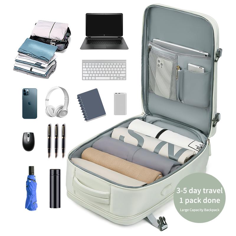 Woman Travel Backpack Business 16 Inch Laptop Backpack Fashion School Backpack USB Charging Waterproof  Backpack With Shoe Bag