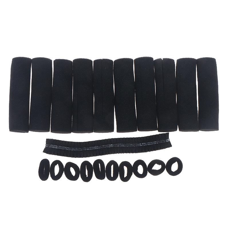 21Pcs Sponge Sleep Hair Curlers With Cap Disposable Elastic Mesh Hairnet Portable Hair Band Roller Beauty Accessories Set