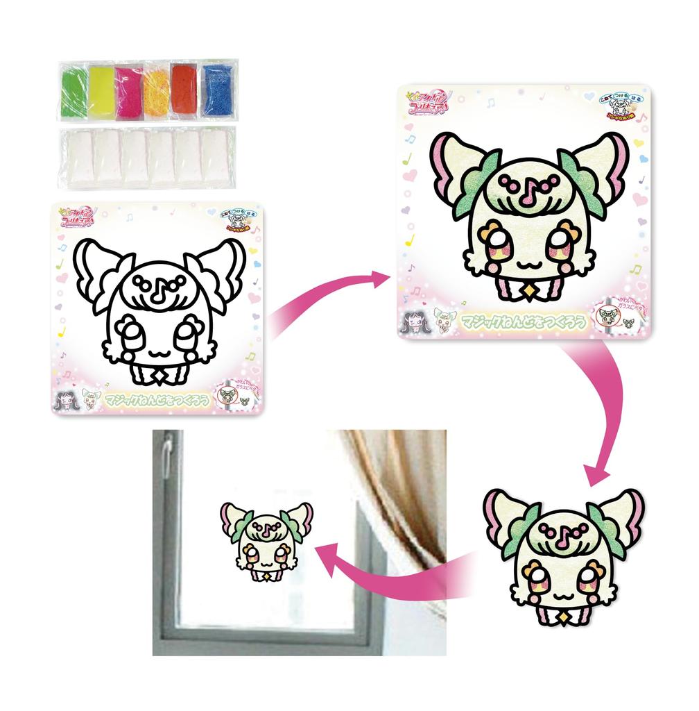 Nobu Company Kimi To Idol Magic Clay Set of 2 SET PreCure (Purirun/Meloron) KIP1233-Y