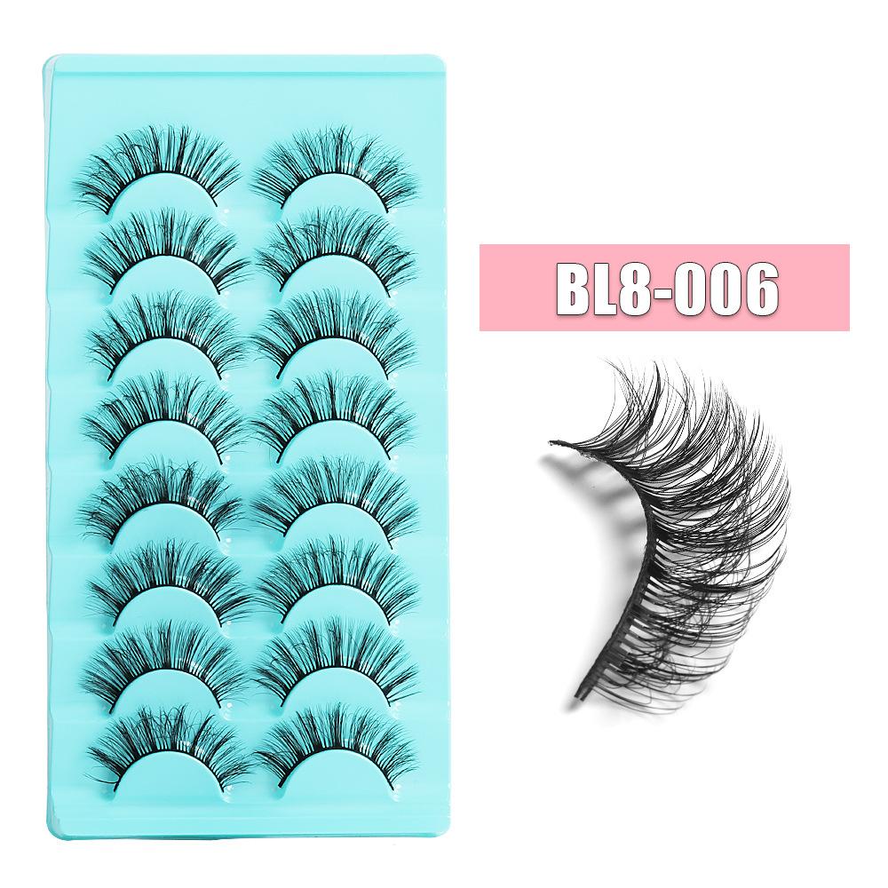 Man-Made Fiber False Eyelashes Multi-Layer Simulation Short Daily Eyelashes