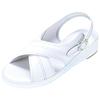 Anfamie Nurse Suitable for Nursing and Office Cushioned Size White Sandals, Cross, Lightweight, Fatigue-Reducing, Use, Insole, 3L, 25.0-25.5cm, 2E,