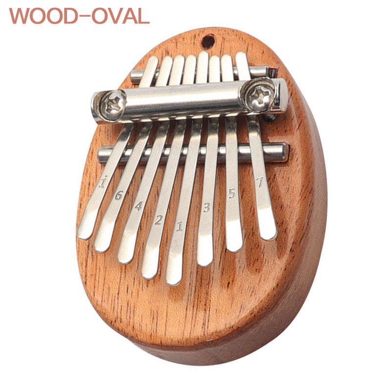 Mini Piano à pouce Kalimba à 8 touches, 1 pièce, petit Instrument de musique portable en bois, pendentif, cadeau
