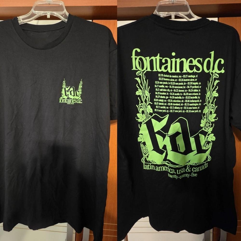 30% - Fontaines DC Band USA TOUR 2025 T Shirt New Concert Reprint Unisex T-Shirt M