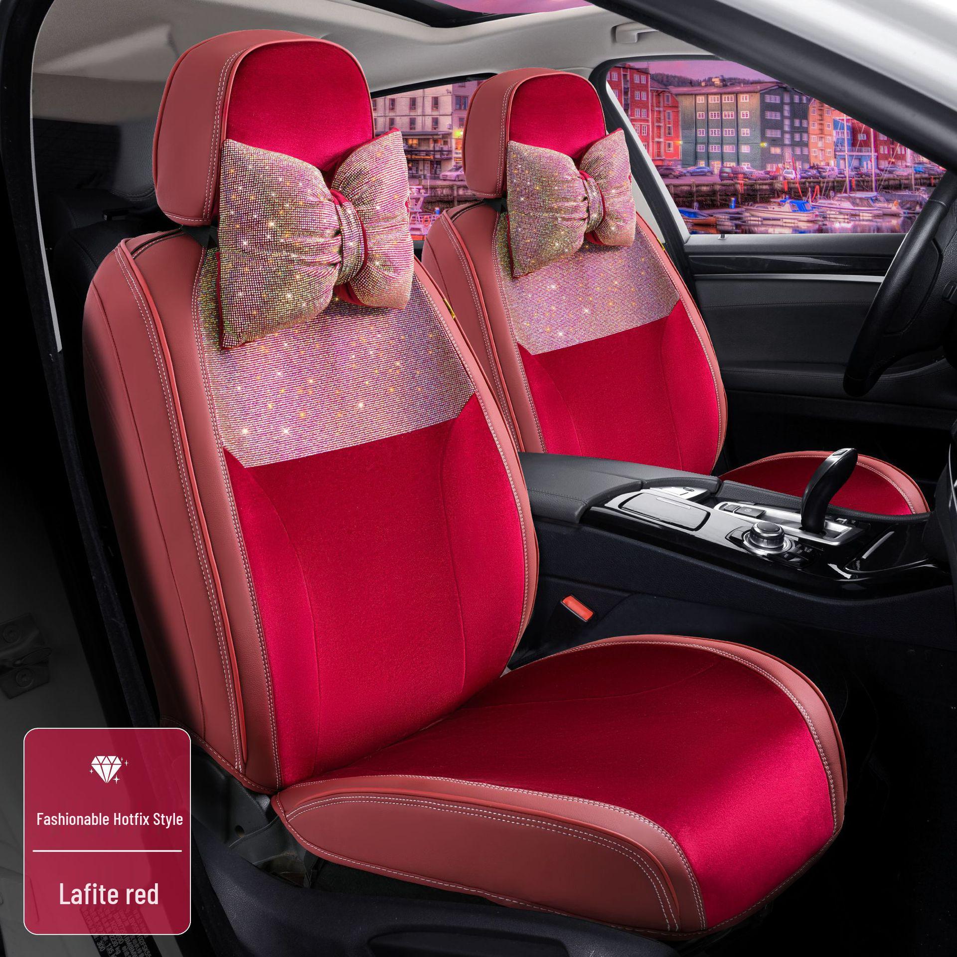 

Универсальный всесезонный ромбовидный чехол на автокресло для пятиместных автомобилей 5 seats + 2 headrests