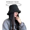 1Pc Bucket Hat Windproof Strap Versatile Lamb's Wool Warm Fisherman Hat Velvet Ear Protection