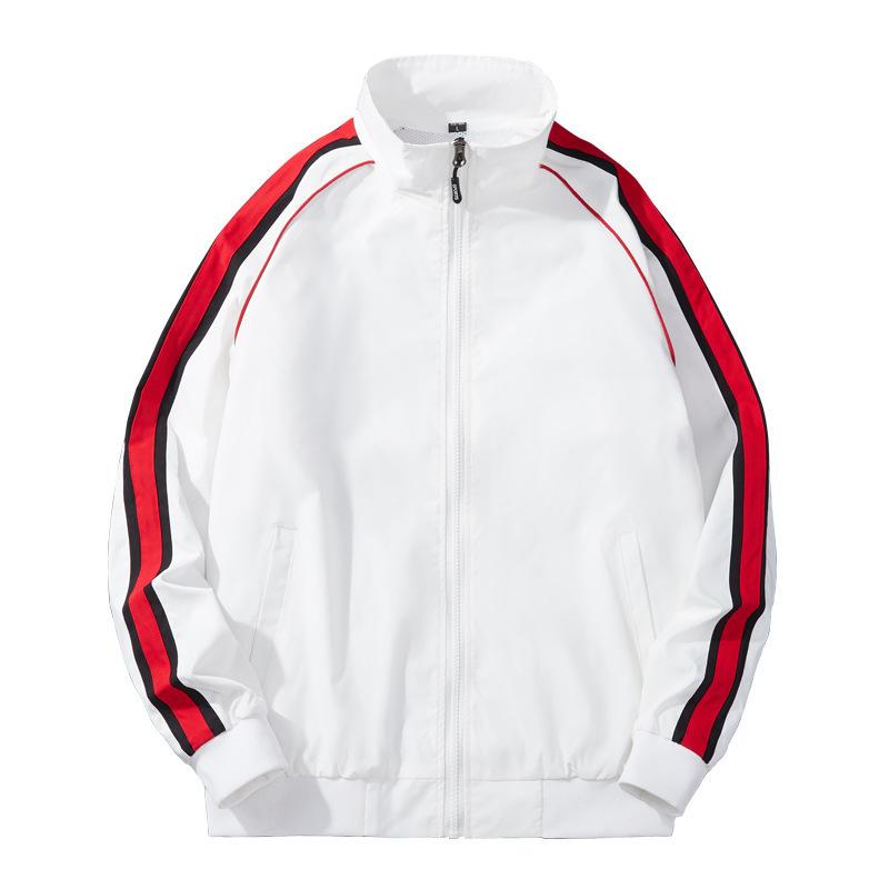 Bunda Pánská Stojáček Podzim a Zima Nová Pánská Korejská Edice Mládež Ležérní Osobnost Všestranná Pruhovaná Bunda