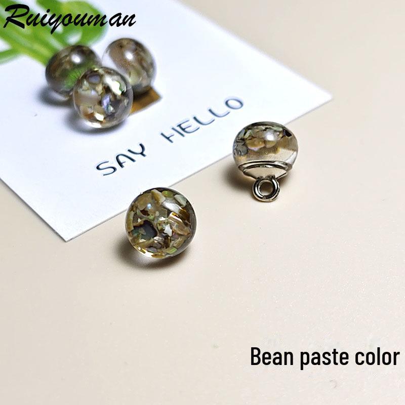 Cheongsam Jade Sequin Transparent Tang Suit Hanfu Decorative Resin Button