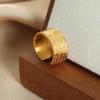 Personalized Engraved Geometric Titanium Steel Ring