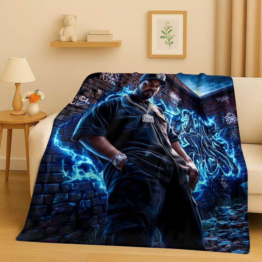 26 Style Top Hip Hop Rapper Star Cartoon Art Flannel Blanket,Ultra Soft Warm Plush Throw for Home Bedroom Bed Sofa Cover Office