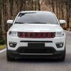 7x Front Grille Grill Cover Erts Frame Trim Kit for Jeep Compass 2017+ Red