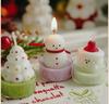 Colorful Christmas Tree Scented Candles Cute Snowman Santa Claus Shaped Candle Ornament Xmas Holiday Party Decor Candles