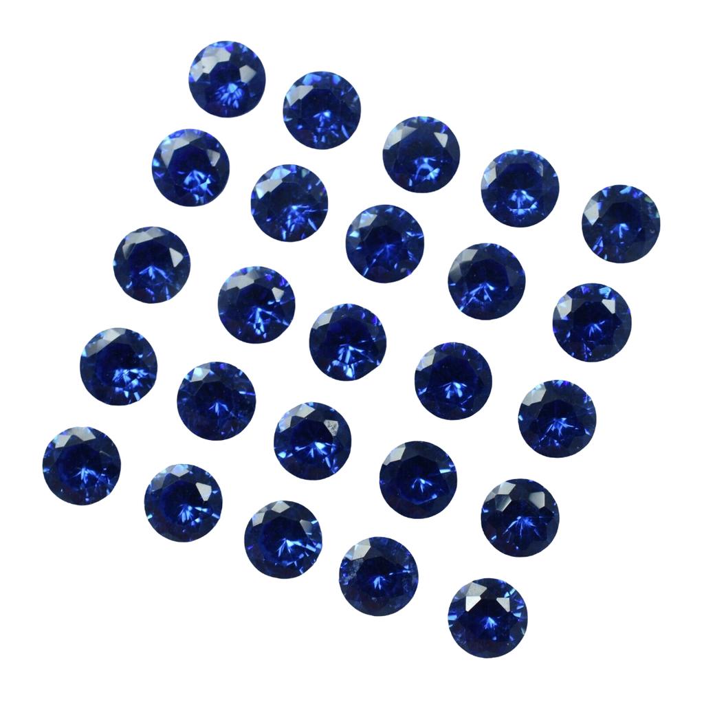 Natural Blue Sapphire Loose Gemstone 5x5mm Round Cut 8 Pcs Lot September Birthday Birthstone
