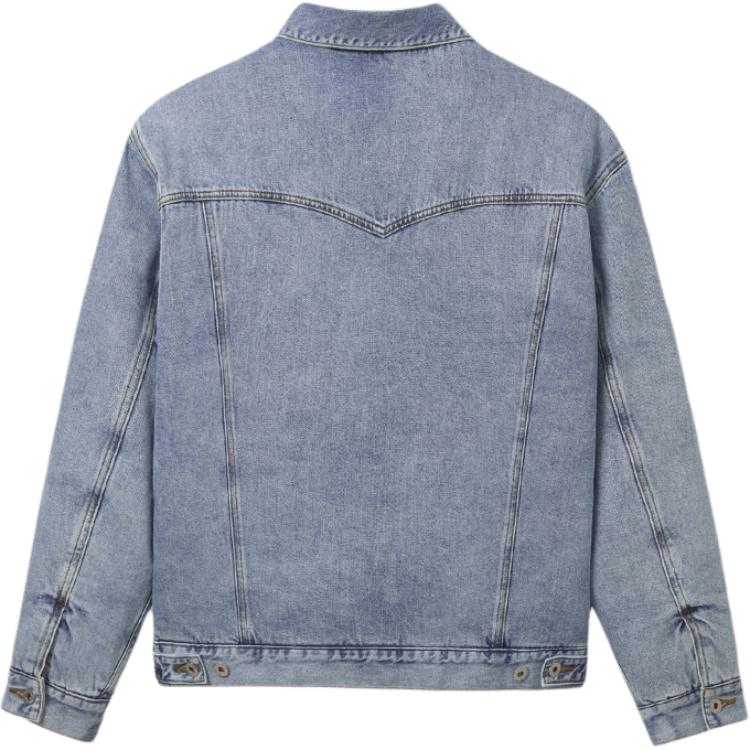 Levis Loose Comfortable Simple Single-Breasted Denim Jacket Men Jackets Blue 002HR-0001