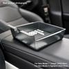 Hidden Console Storage Tray Fits Tesla Model Y Juniper 2026 Model Y L Translucent Smoked ABS Box 2/4/6PCS Silicone Anti-slip Set