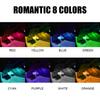 Universal Car RGB Ambient Lights LED Strips Interior Lamps 8 Colors Decorative Off Road 4x4 SUV Automobile Accessories Smart 12V Neon Lights 4