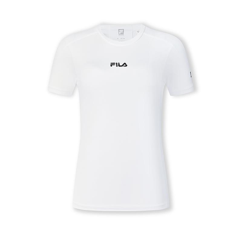 Fila Black Refreshing Breathable Sports Casual Daily T-Shirt Women Tops Jade-White A11W431112FWT