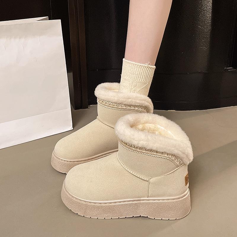 Fashionable New Round Toe Comfortable Warm Casual Snow Boots Winter Comfortable Thick Sole Anti Slip Elegant Women's Boots