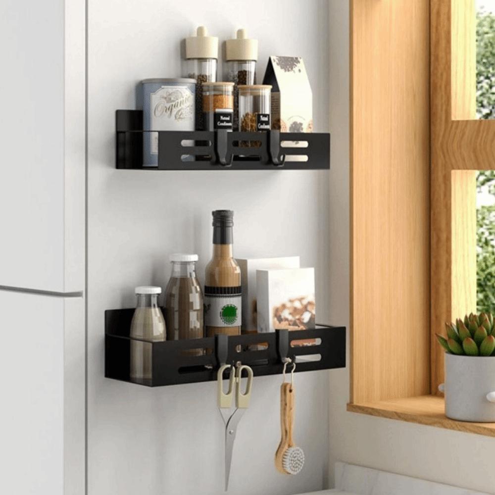 1/2PCS Large Capacity Refrigerator Magnetic Shelf Iron Refrigerator Organizer Home
