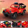 60pcs X017 Off-road Fire Patrol Car Building Blocks Children's Toys