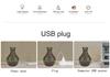 USB Wood Grain Vase Aroma Diffuser: Touch-Controlled, 7-Color Night Light, 5V Humidifier