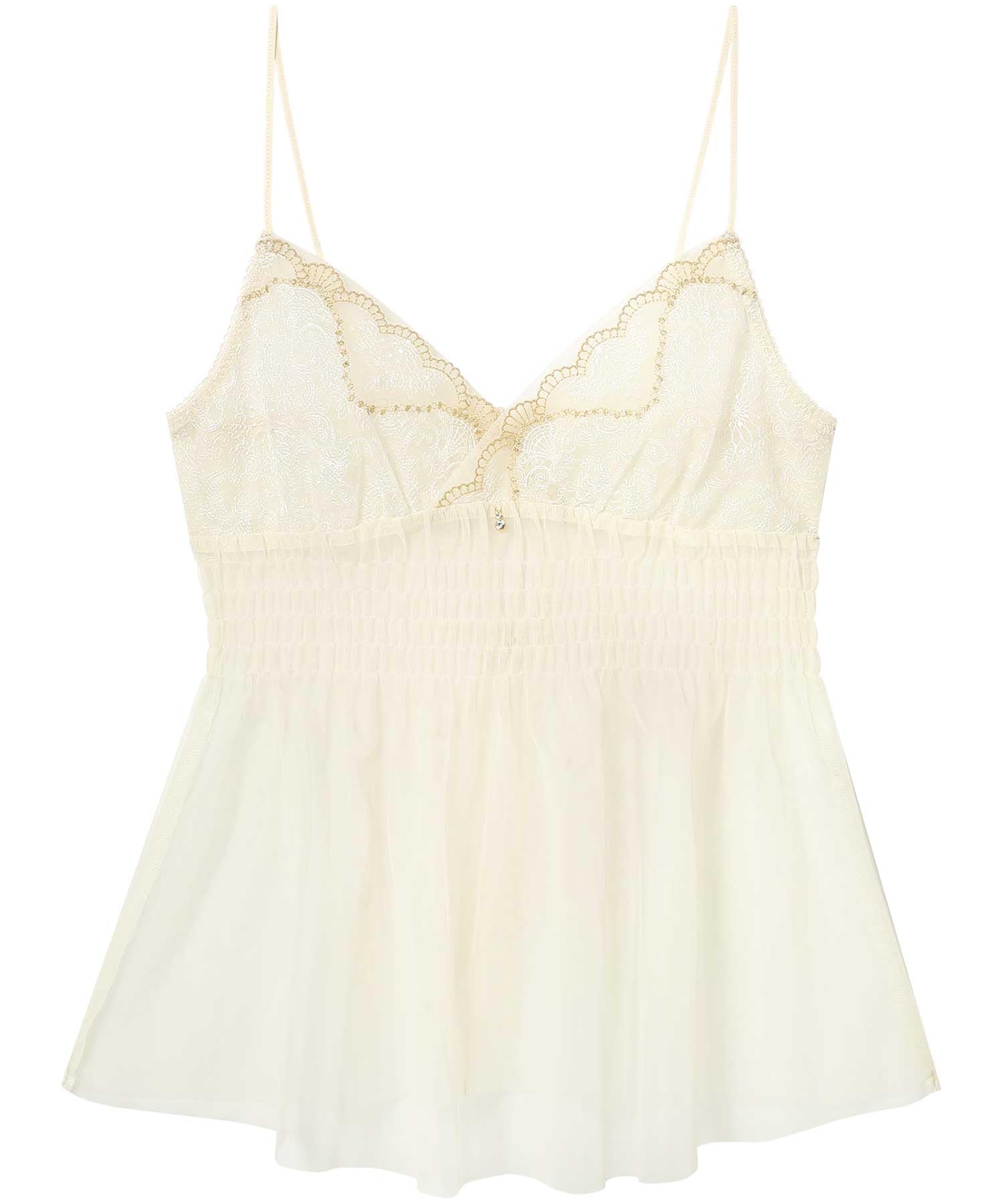 

Amphi Camisole Glam Rich Side Sleek BYJ698 and CYJ398 White [Glama-Rich Type] Pair, Women s