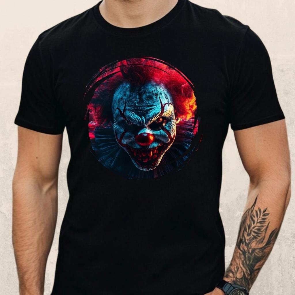 T-Shirt Herren Horror Clown Motiv Baumwolle Größe S bis 5XL