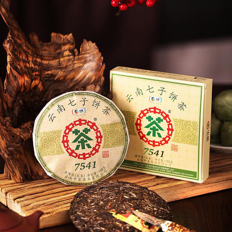 

КИТАЙСКИЙ ЧАЙ Пуэр Сырой чай Пуэр 2021 7541 Классический 150г Чай ЧжунЧа Люшань в коробке