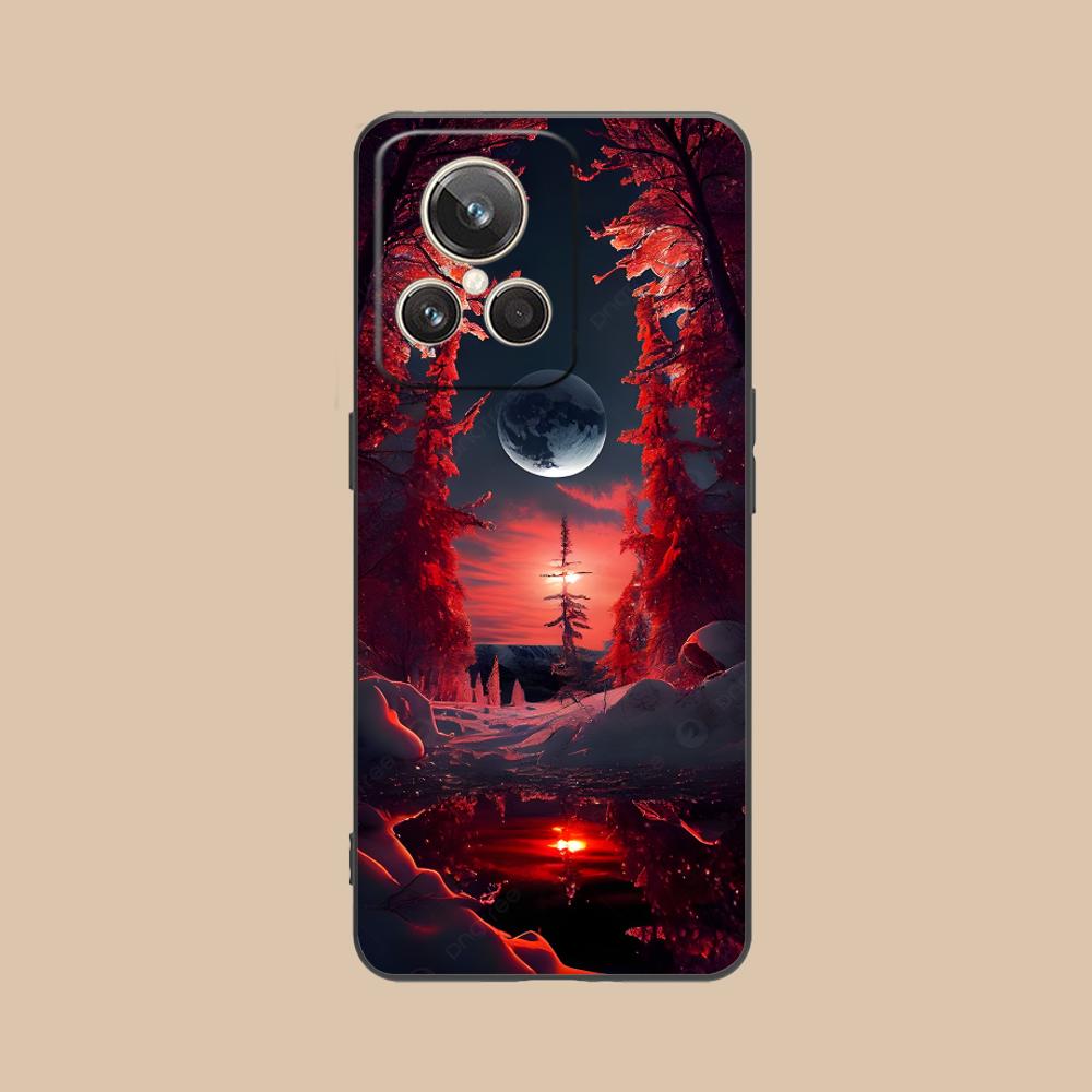 Mountain Forest Mobile Phone Case for Realme 15 14 13 12 11 10 9 Pro Plus T i Lite 5G Colorful Printing Cover Pretty Cellphones