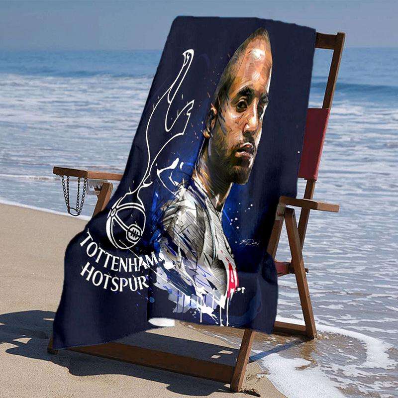 proof beach towel with Tottenham Hotspur F pattern - soft,absorbent,quick-drying,machine washable - perfect for swimming,camping,bathing