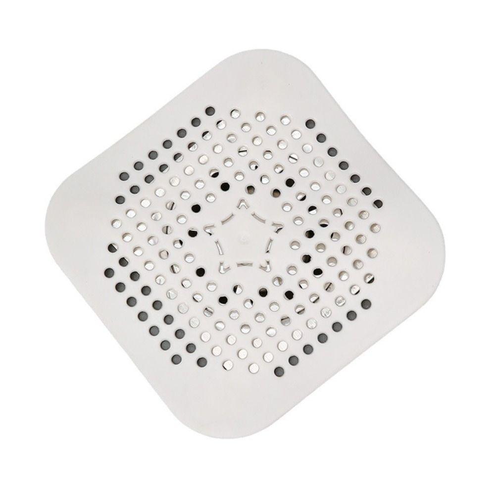 Portable Drain Hair Catcher Filter Sink Durable Silicone Mat Floor Drain  Household