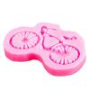 Ferramentas de decoração de bolos Forma de bicicleta 3D Molde de silicone para fondant Molde para bolo Cupcake Molde de chocolate
