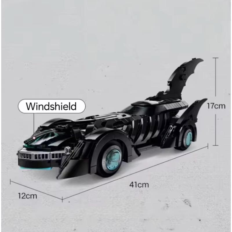 2026 New 909pcs Arrival Car Series Bricks Bat Mobile Alternate Model Home Decor Toys Moc Famous Movie Toys Birthday Party Gifts