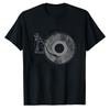 Vintage Distressed Vinyl Record Turntable Modal TShirt Retro DJ Phonograph Music Graphic Art Print Soft Modal Fabric Casual Tee