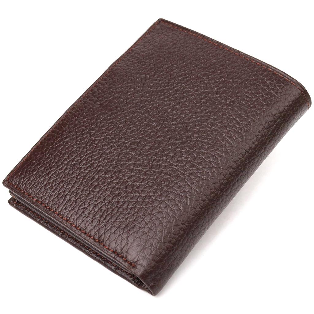 Kompakte vertikale Herrenbrieftasche aus echtem Leder CANPELLINI Geldbörse 21674 Braun