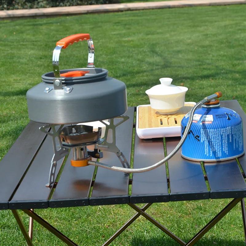 1.1/1.6L Outdoor-Kessel Aluminiumlegierung Topf Reisepfanne Teekanne Kaffee Geschirr Kochgeschirr für Wandern Camping Kochgeschirzzubehör