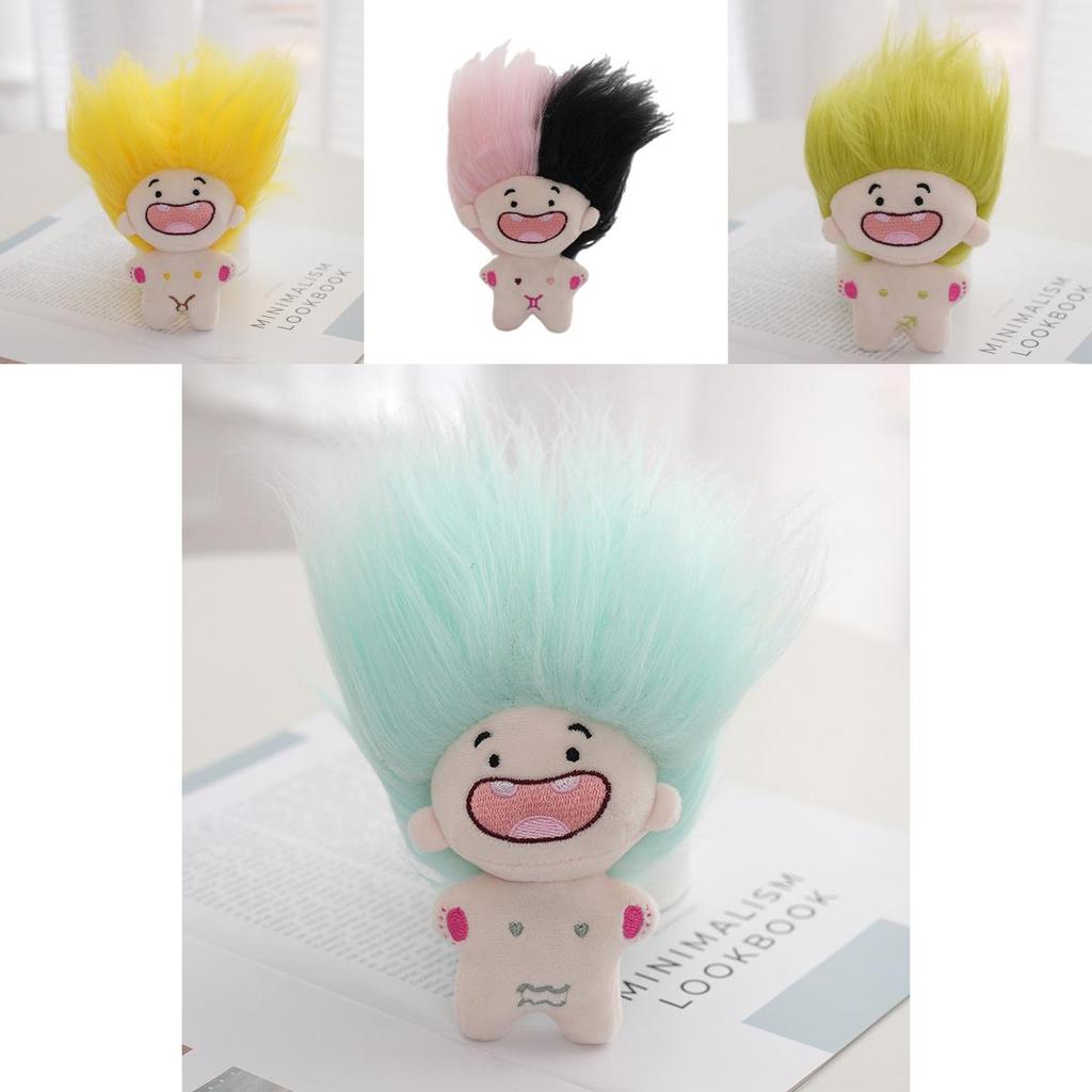 10cm Lustiger Zahnloser Baumwoll-Plüschpuppen-Anhänger für Tierkreiszeichen-Liebhaber