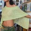 Off Shoulder Women Knit Cover-up Irregular Cardigan New Sunscreen Shawl  Summer
