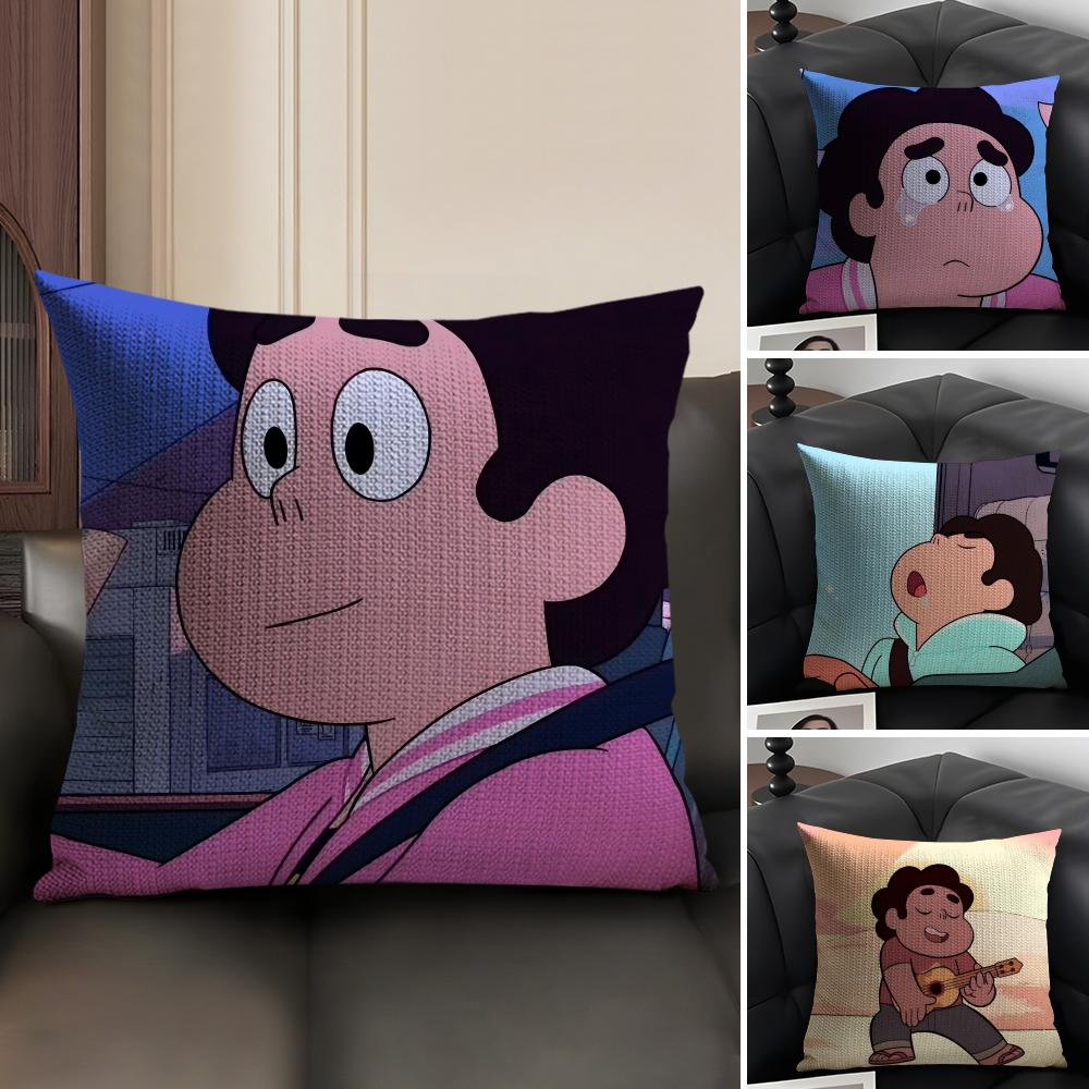 Cartoon Character S-Steven Universe Pillow Case Pattern Printed Pillowcase For Living Room Sofa Cushion Cover & Bedroom Decor