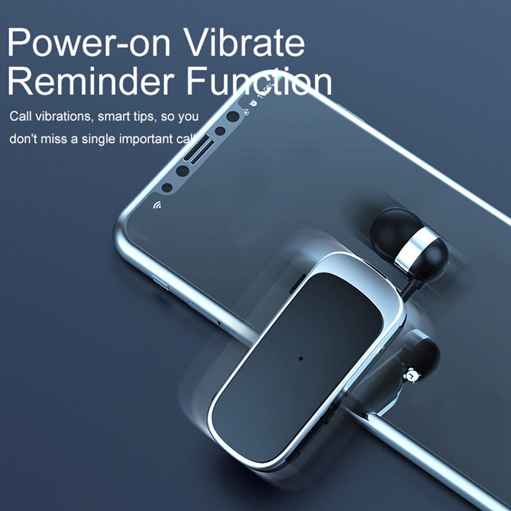 K52 Wireless Business BT Headset In Ear Retractable Earphone Hands Free Sport Driver Earphone Telescopic Clip On Stereo