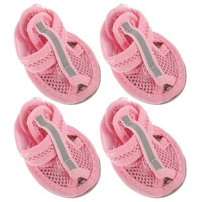 4Pcs Shoes Pet Booties Lightweight Breathable Design for Comfortable Outdoor Wear Size 4 Pink Dog Shoes