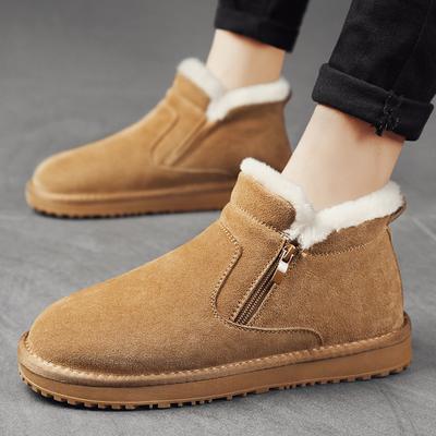 ModaMen Botas Esportes ao ar livre Antiderrapante Cano alto Sapatos de caminhada para homens Botas de inverno de pelúcia opcionais Sapatos de neve quentes 2024 Novo