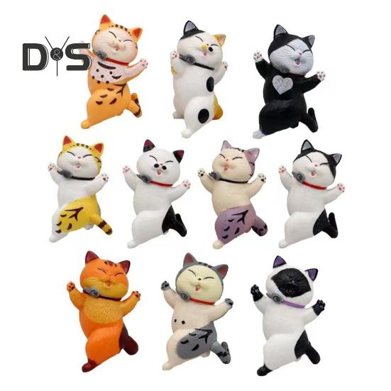 

10 шт. наклейки на холодильник в форме мультяшного кота магнитные наклейки на холодильник украшение дома многофункциональный держатель для заметок 10pcs