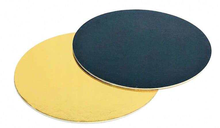 Cake Board 34Cm Very Rigid Gold-Black