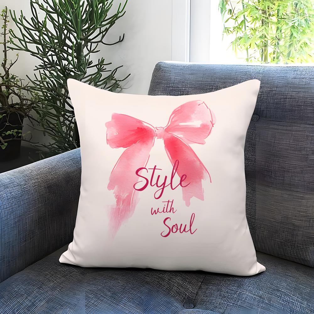 

Fashion B-BBow Cushion Cover Comfortable Reversible Pillow Cover Ideal for Car Sofa Bedroom & Beyond 30cmx30cm