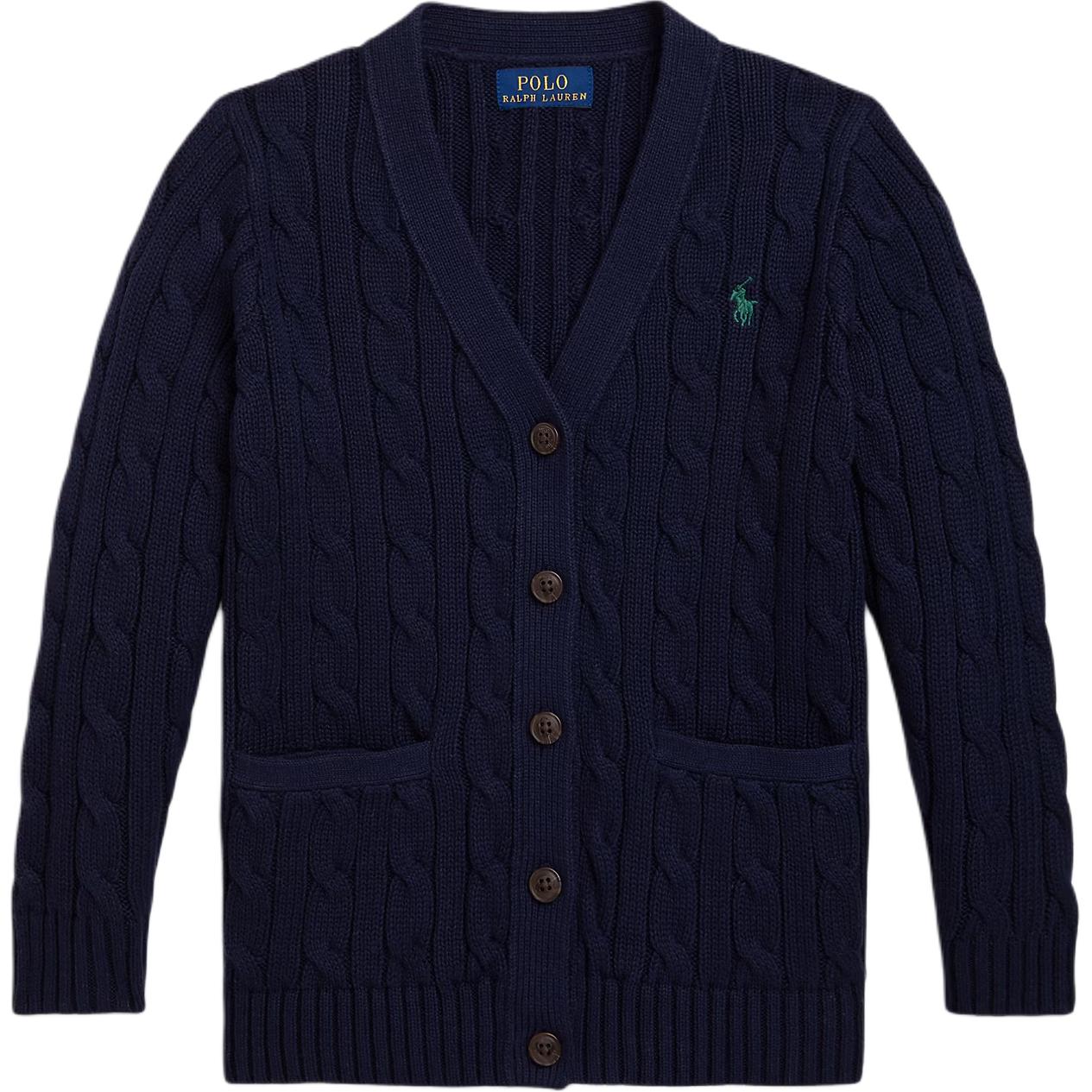 

Polo Ralph Lauren Хлопковый кардиган с V-образным вырезом и узором «косы» Детские свитера 313950765-005 L