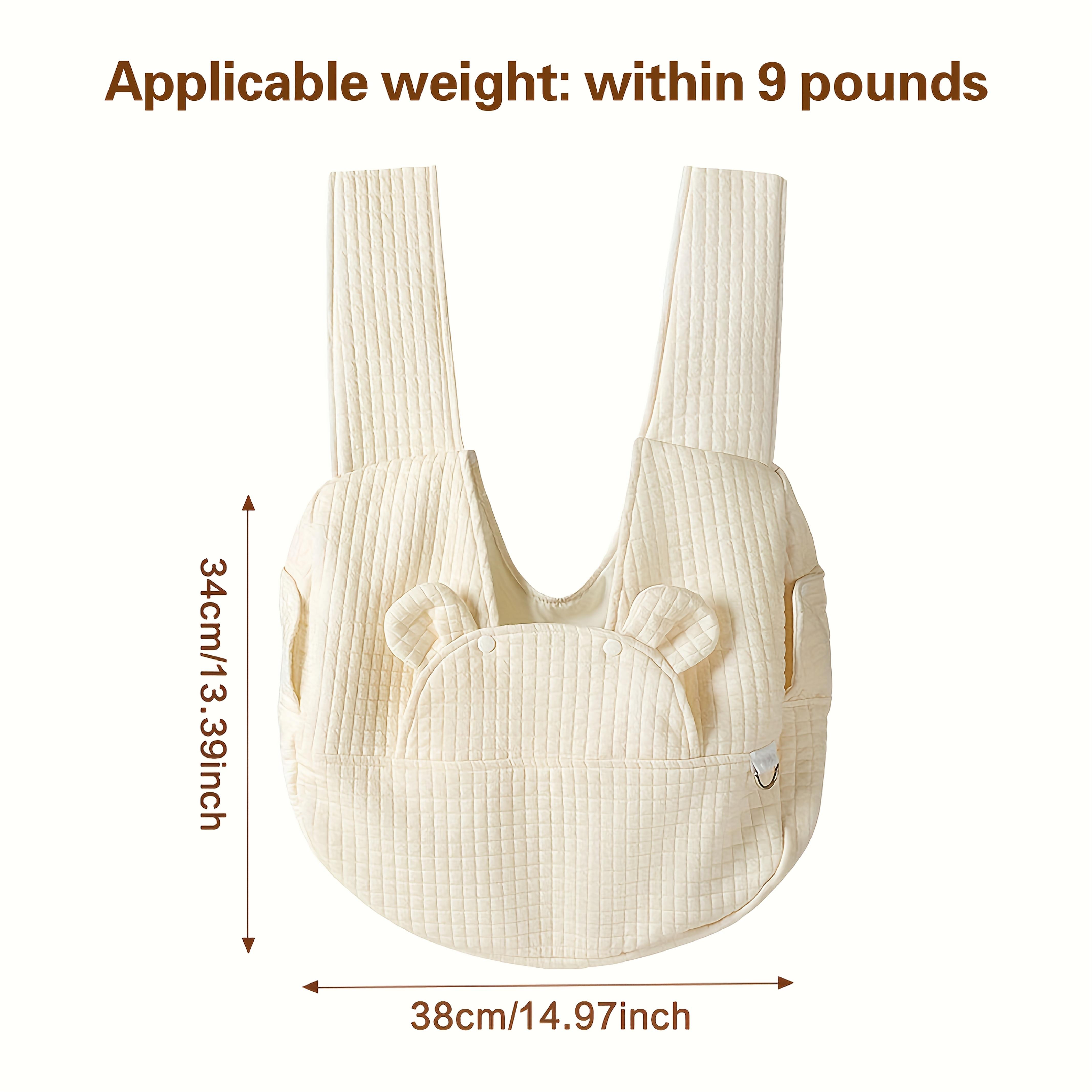

Adjustable Pet Backpack Dog Travel Bag Suitable Safety Belt with Removable Bottom Cat Bag Dog Shoulder for Travel Hiking Outdoor белый